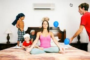 Meditating parent